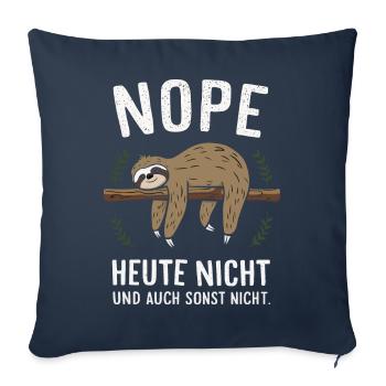 Paresseux Paresseux Animal Dormant Paresseux - Housse de coussin décorative 45 x 45 cm - bleu marine - Devant