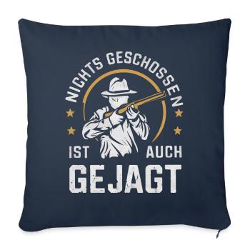 Chasseur Chasse Chasse Vêtements de chasse - Housse de coussin décorative 45 x 45 cm - bleu marine - Devant