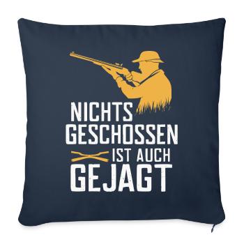 Chasseur Chasse Chasse Vêtements de chasse - Housse de coussin décorative 45 x 45 cm - bleu marine - Devant