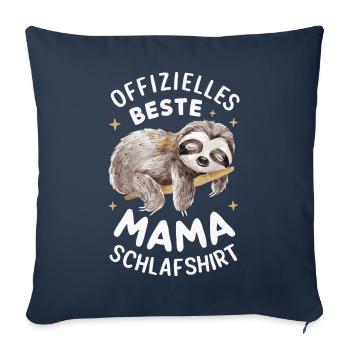Paresseux Paresseux Animal Dormant Paresseux - Housse de coussin décorative 45 x 45 cm - bleu marine - Devant
