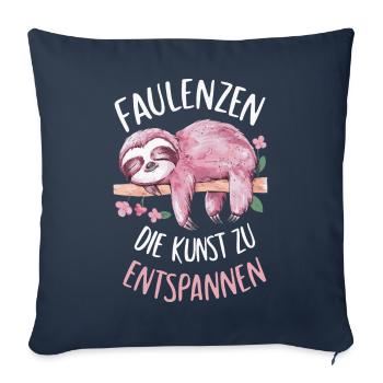 Paresseux Paresseux Animal Dormant Paresseux - Housse de coussin décorative 45 x 45 cm - bleu marine - Devant