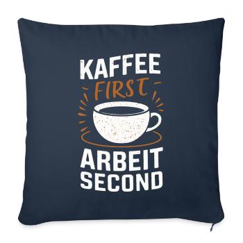 Café Café Buveurs de café Amateurs de café - Housse de coussin décorative 45 x 45 cm - bleu marine - Devant