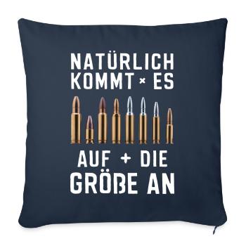Chasseur Chasse Chasse Vêtements de chasse - Housse de coussin décorative 45 x 45 cm - bleu marine - Devant