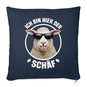 Sheep Sheep Herd Farm Farmer Shepherd - Sofa pillowcase 17,3'' x 17,3'' (45 x 45 cm) - navy - Front