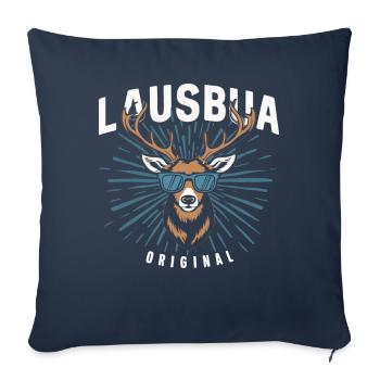 État libre de Bavière Bavarois - Housse de coussin décorative 45 x 45 cm - bleu marine - Devant