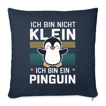 Pingouin Petits pingouins Pingouin empereur - Housse de coussin décorative 45 x 45 cm - bleu marine - Devant