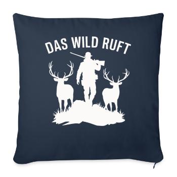 Chasseur Chasse Chasse Vêtements de chasse - Housse de coussin décorative 45 x 45 cm - bleu marine - Devant