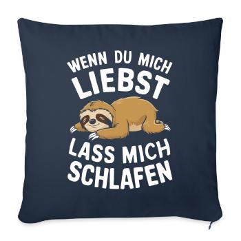Paresseux Paresseux Animal Dormant Paresseux - Housse de coussin décorative 45 x 45 cm - bleu marine - Devant