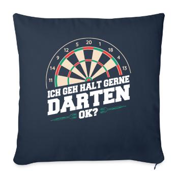 Darts Darts Darts Players Darts - Sofa pillowcase 17,3'' x 17,3'' (45 x 45 cm) - navy - Front