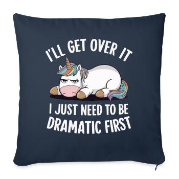 Funny, sarcasm, sarcastic humor, irony - Sofa pillowcase 17,3'' x 17,3'' (45 x 45 cm) - navy - Front