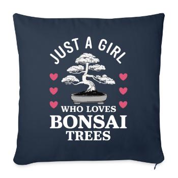 Bonsai Tree Japanese Bonsai - Sofa pillowcase 17,3'' x 17,3'' (45 x 45 cm) - navy - Front