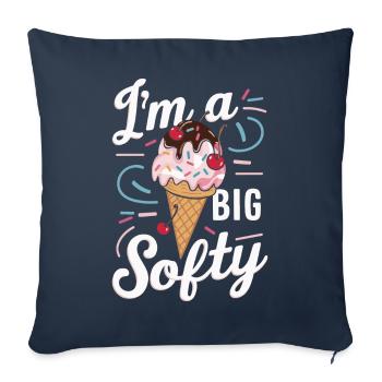 Eiscreme Süßigkeiten Eismilch - Sofa pillowcase 17,3'' x 17,3'' (45 x 45 cm) - navy - Front