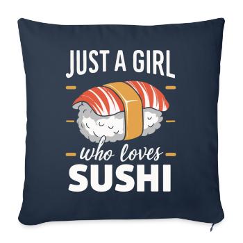 Sushi Japanese Food Maki Sushi Kawaii - Sofa pillowcase 17,3'' x 17,3'' (45 x 45 cm) - navy - Front