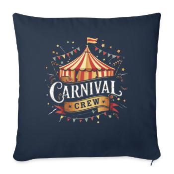 Cirque Carnaval Carnaval - Housse de coussin décorative 45 x 45 cm - bleu marine - Devant