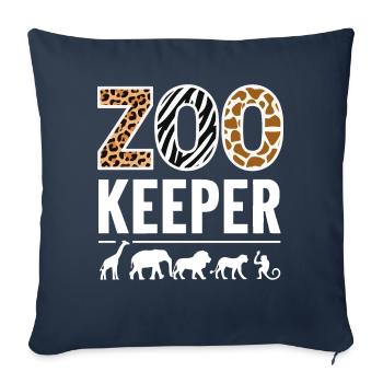Zoo Animals Zookeeper - Sofa pillowcase 17,3'' x 17,3'' (45 x 45 cm) - navy - Front