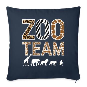 Zoo Animals Zookeeper - Sofa pillowcase 17,3'' x 17,3'' (45 x 45 cm) - navy - Front