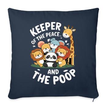 Zoo Animals Zookeeper - Sofa pillowcase 17,3'' x 17,3'' (45 x 45 cm) - navy - Front