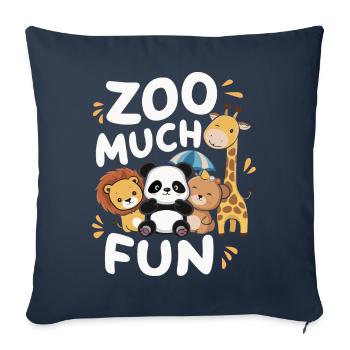 Zoo Animals Zookeeper - Sofa pillowcase 17,3'' x 17,3'' (45 x 45 cm) - navy - Front