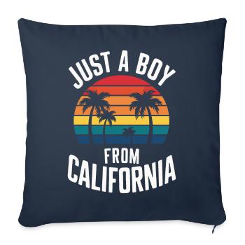 Californie États-Unis Amérique - Housse de coussin décorative 45 x 45 cm - bleu marine - Devant