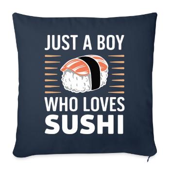 Sushi Japanese Food Maki Sushi Kawaii - Sofa pillowcase 17,3'' x 17,3'' (45 x 45 cm) - navy - Front