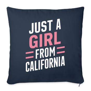 Californie États-Unis Amérique - Housse de coussin décorative 45 x 45 cm - bleu marine - Devant