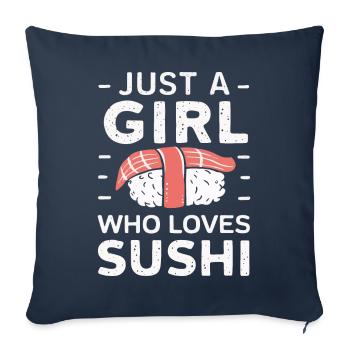 Sushi Japanese Food Maki Sushi Kawaii - Sofa pillowcase 17,3'' x 17,3'' (45 x 45 cm) - navy - Front
