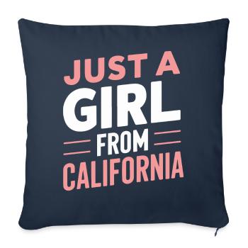 Californie États-Unis Amérique - Housse de coussin décorative 45 x 45 cm - bleu marine - Devant