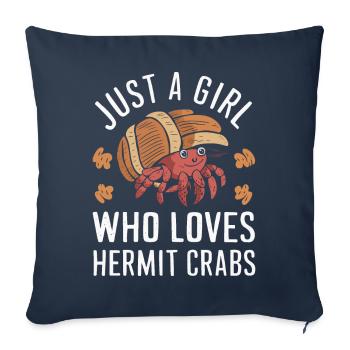 Crab Hermit Crab Crab Crab Crab - Sofa pillowcase 17,3'' x 17,3'' (45 x 45 cm) - navy - Front