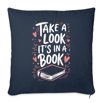 Livres Lecture de livres Bibliothèque Bibliothèque Rat de bibliothèque - Housse de coussin décorative 45 x 45 cm - bleu marine - Devant