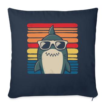 Shark Ocean Tiger Shark Animal Fish - Sofa pillowcase 17,3'' x 17,3'' (45 x 45 cm) - navy - Front
