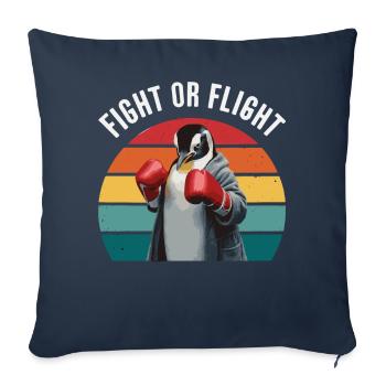 Penguin Penguins Animal - Sofa pillowcase 17,3'' x 17,3'' (45 x 45 cm) - navy - Front