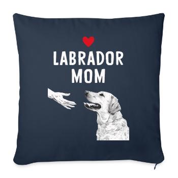Labrador Dog - Sofa pillowcase 17,3'' x 17,3'' (45 x 45 cm) - navy - Front