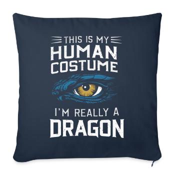 Dragon Mystic Dragon Fantasy - Sofa pillowcase 17,3'' x 17,3'' (45 x 45 cm) - navy - Front