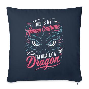 Dragon Mystic Dragon Fantasy - Sofa pillowcase 17,3'' x 17,3'' (45 x 45 cm) - navy - Front
