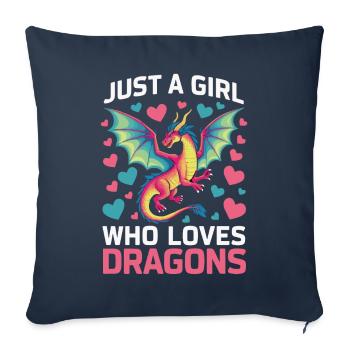 Dragon Mystic Dragon Fantasy - Sofa pillowcase 17,3'' x 17,3'' (45 x 45 cm) - navy - Front