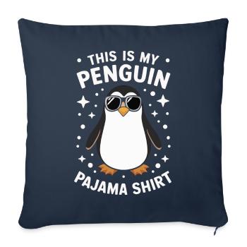 Penguin Penguins Animal - Sofa pillowcase 17,3'' x 17,3'' (45 x 45 cm) - navy - Front