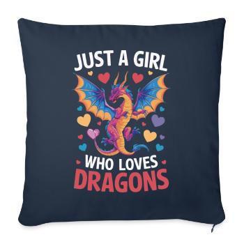 Dragon Mystic Dragon Fantasy - Sofa pillowcase 17,3'' x 17,3'' (45 x 45 cm) - navy - Front