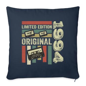 Millésime 1994 - citation d’anniversaire rétro 1994 - Housse de coussin décorative 45 x 45 cm - bleu marine - Devant