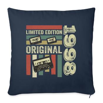 Millésime 1998 - Rétro Anniversaire Dire 1998 - Housse de coussin décorative 45 x 45 cm - bleu marine - Devant
