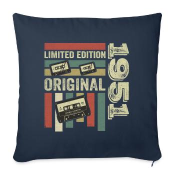 Vintage 1951 - rétro anniversaire disant 1951 - Housse de coussin décorative 45 x 45 cm - bleu marine - Devant