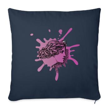 Göttin griechische Kunst, Lila Farbe, Mythologie - Sofakissenbezug 45 x 45 cm - Navy - Vorne