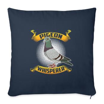 Cadeau drôle d'amateur pigeon pigeon pigeon - Housse de coussin décorative 45 x 45 cm - bleu marine - Devant
