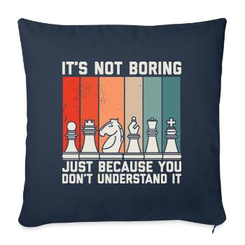 Chess - Sofa pillowcase 17,3'' x 17,3'' (45 x 45 cm) - navy - Front
