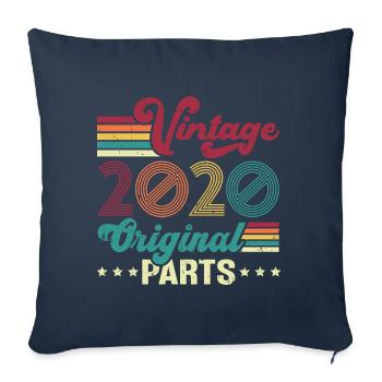 Vintage 2020 Original, Cadeau D'anniversaire - Housse de coussin décorative 45 x 45 cm - bleu marine - Devant