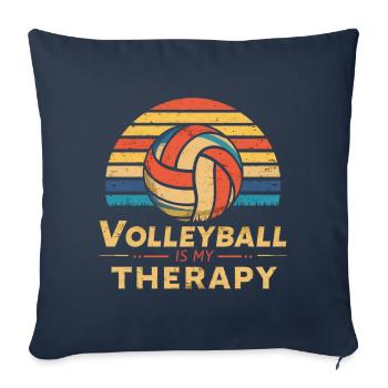 Volley-ball - Housse de coussin décorative 45 x 45 cm - bleu marine - Devant