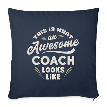 C'est à quoi ressemble un entraîneur génial - Trainer - Housse de coussin décorative 45 x 45 cm - bleu marine - Devant
