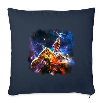 Universum, Weltraum, Weltall, Kosmos, Sterne, - Sofakissenbezug 45 x 45 cm - Navy - Vorne
