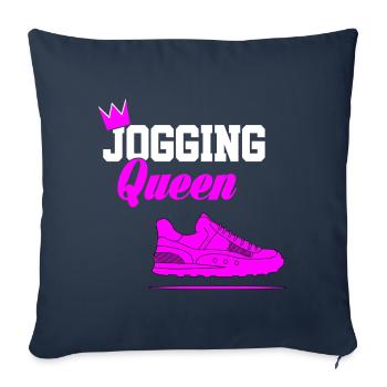 Jogging Running Runner Funny Sayings Gift 7 - Housse de coussin décorative 45 x 45 cm - bleu marine - Devant