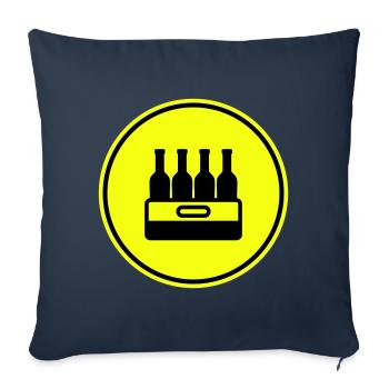 Beer bottle crate - Sofa pillowcase 17,3'' x 17,3'' (45 x 45 cm) - navy - Front