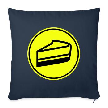 Cake cheesecake - Sofa pillowcase 17,3'' x 17,3'' (45 x 45 cm) - navy - Front